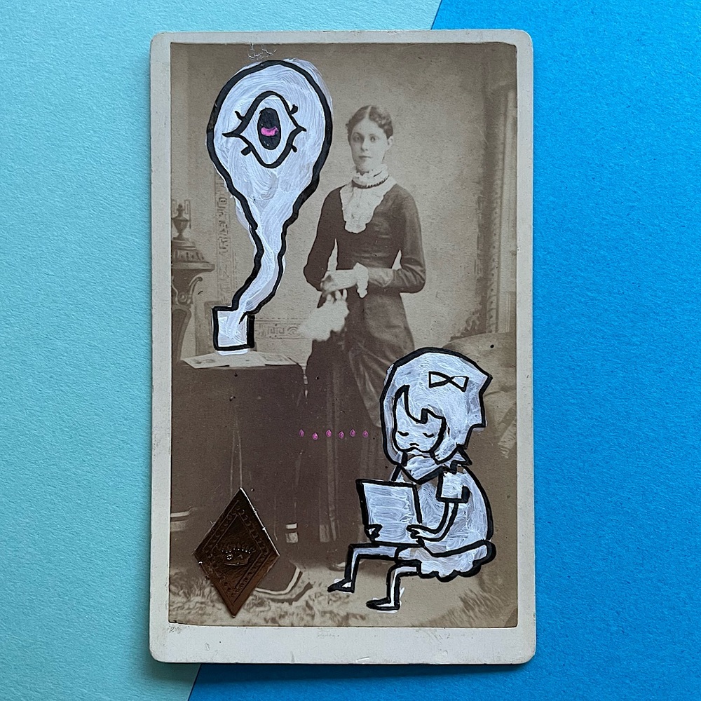 Altered art - Antique CDV - Voice